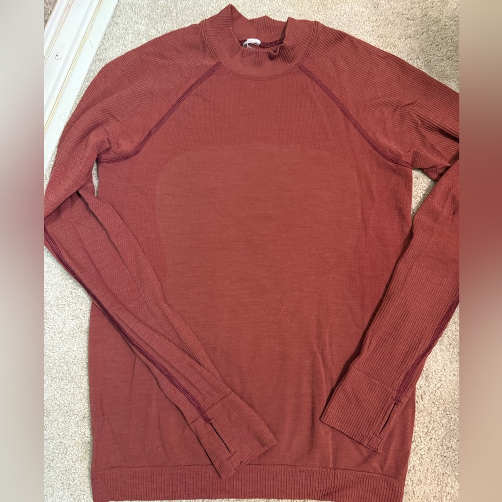 lululemon athletica Rust Cowl Neck Sweater